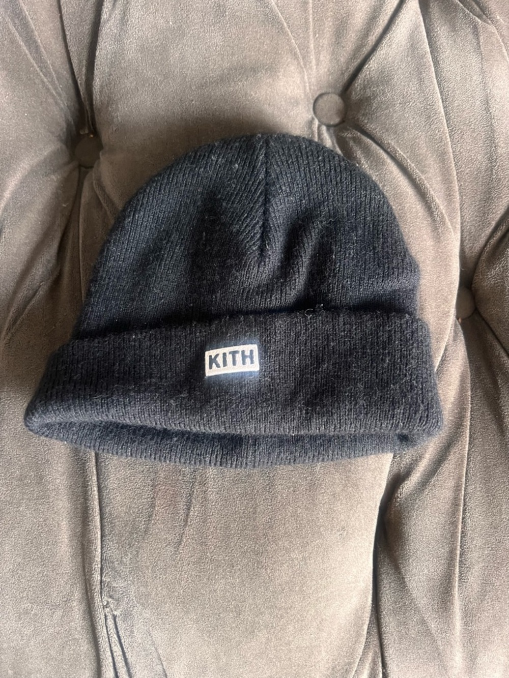 Kith Black Folded Cuff Knit Beanie